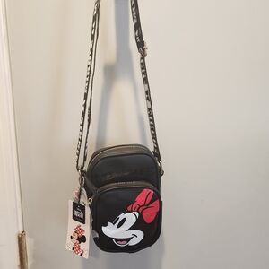 Disney Minnie Mouse Black Crossbody Bag NWT